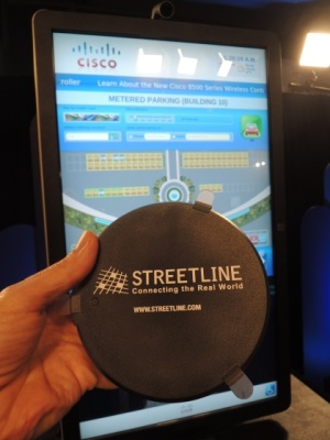 Cisco đang lắp đặt các bộ cảm biến Streetline tại các trụ sở chính của công ty như một phần của chương trình tăng tốc cho Internet Sự Vật.